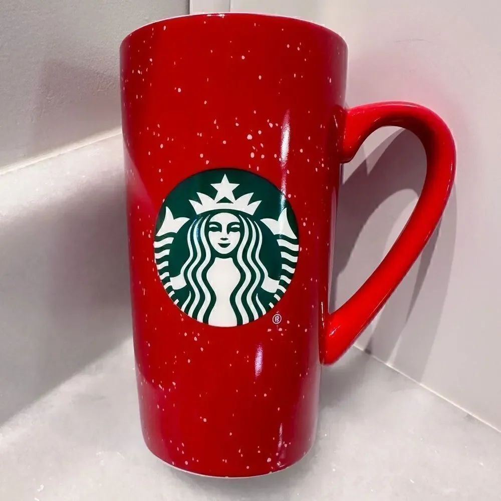 Starbucks Holiday Christmas Microwave And Dishwasher Safe Speckled Red Mug